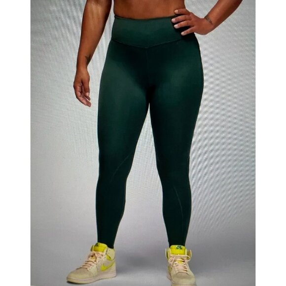 Jordan Dri-Fit Green Leggings Tight Fit Womens S Polyester/Spandex Blend - Picture 1 of 16